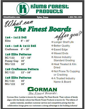 Klumb Lumber Board Pattern Book