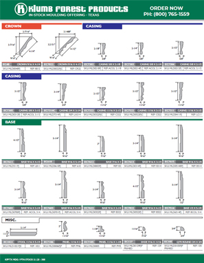 Klumb Lumber Moulding Patterns Catalog